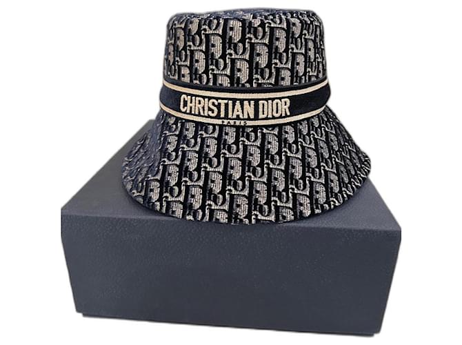 Dior Hats Navy blue Cotton Joli Closet