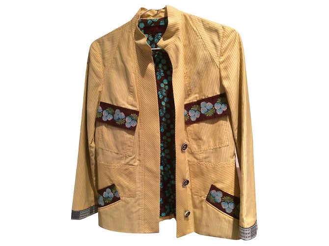 Veste Jaune Pale Airfield - Taille Environ 38/40 - Occasion Excellent état - Fabriqué En France