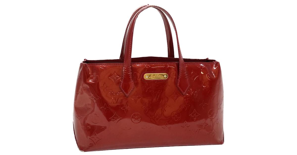 Louis Vuitton Monogram Vernis Wilshire Pm Hand Bag Broncorail M91452