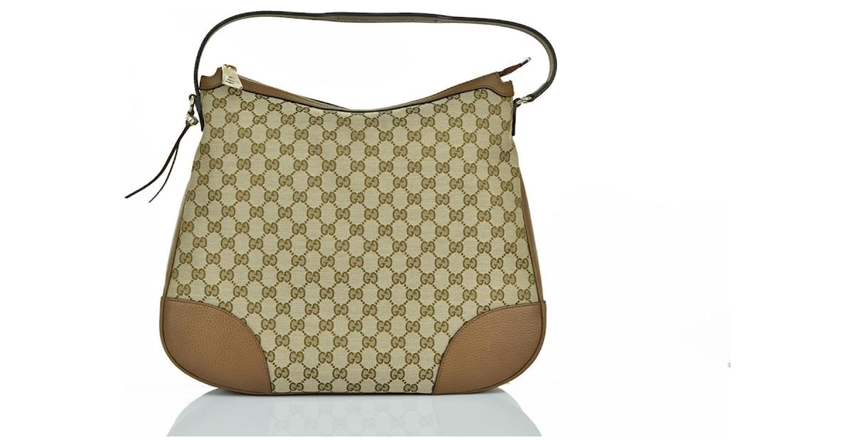 Gucci Handbag Beige Leather and Fabric Original GG Mod. 449244 KY9Lg Cotton  ref.881770 - Joli Closet