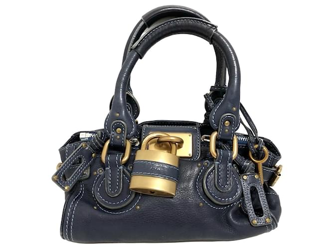 CHLOÉ PADDINGTON Navy blue Leather ref.884560 - Joli Closet