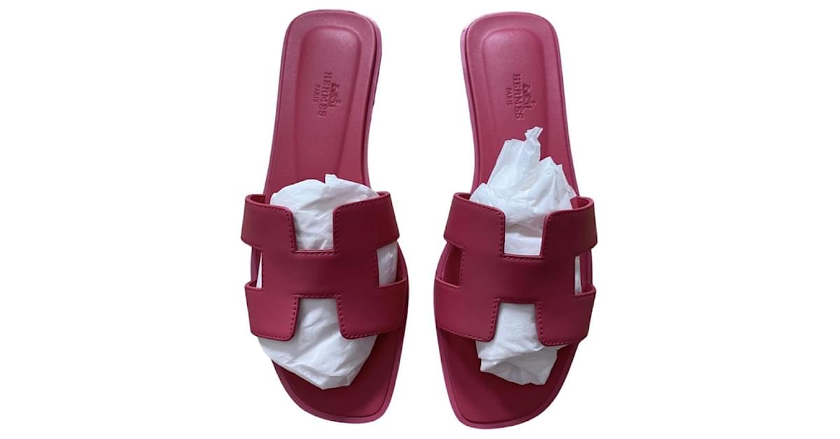 Hermès Sandals Pink Leather ref.884957 - Joli Closet