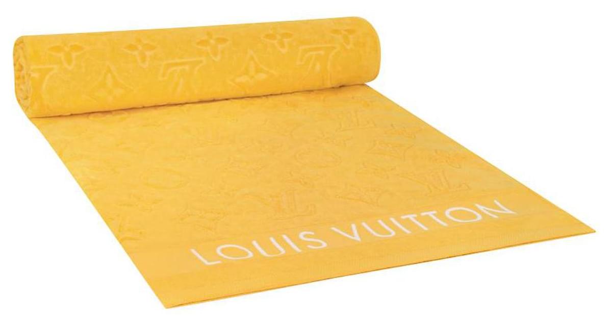 Louis Vuitton LV Beach Towel Yellow Cotton ref.885179