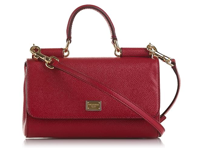 Dolce & Gabbana Dolce&Gabbana Red Miss Sicily Von Bag Leather Pony