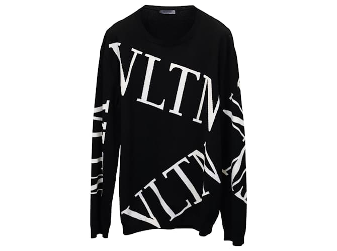 Valentino Garavani Valentino Slim-Fit Intarsia Sweater in Black