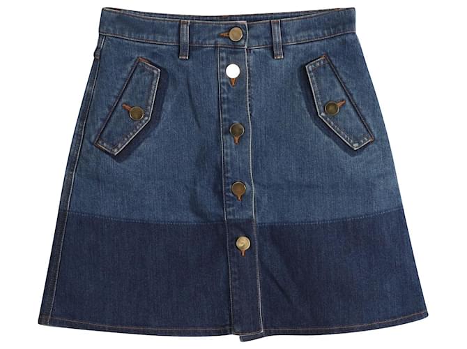 Jupe crayon jean bleu foncé Gap taille XS (6 US) look vintage str
