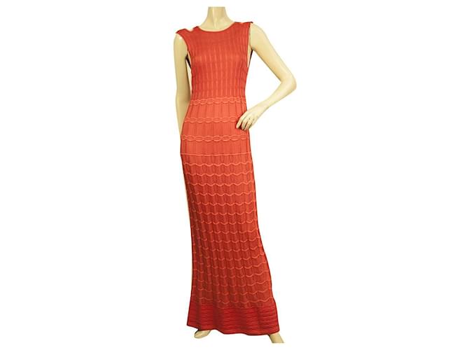 m missoni red dress M Missoni Ribbed Knit Maxi Dress - Red