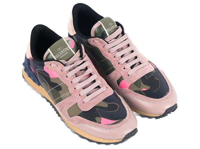Camouflage Valentino Trainers Pink Top Womens Camo Valentino