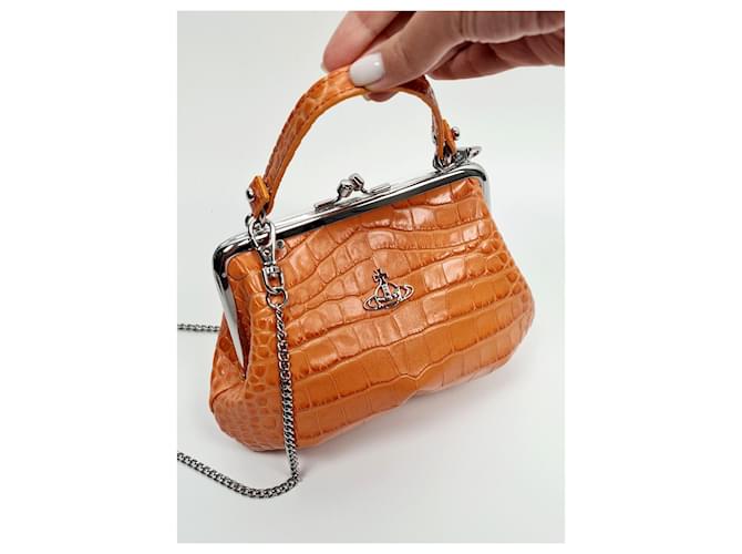 Vivienne Westwood Granny Frame Orange Leather ref.887796
