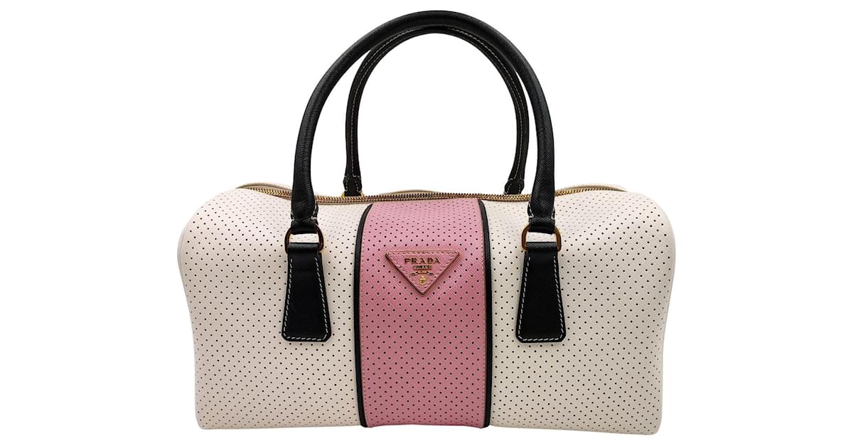 Prada Saffiano Fori Boston Bag - ShopStyle