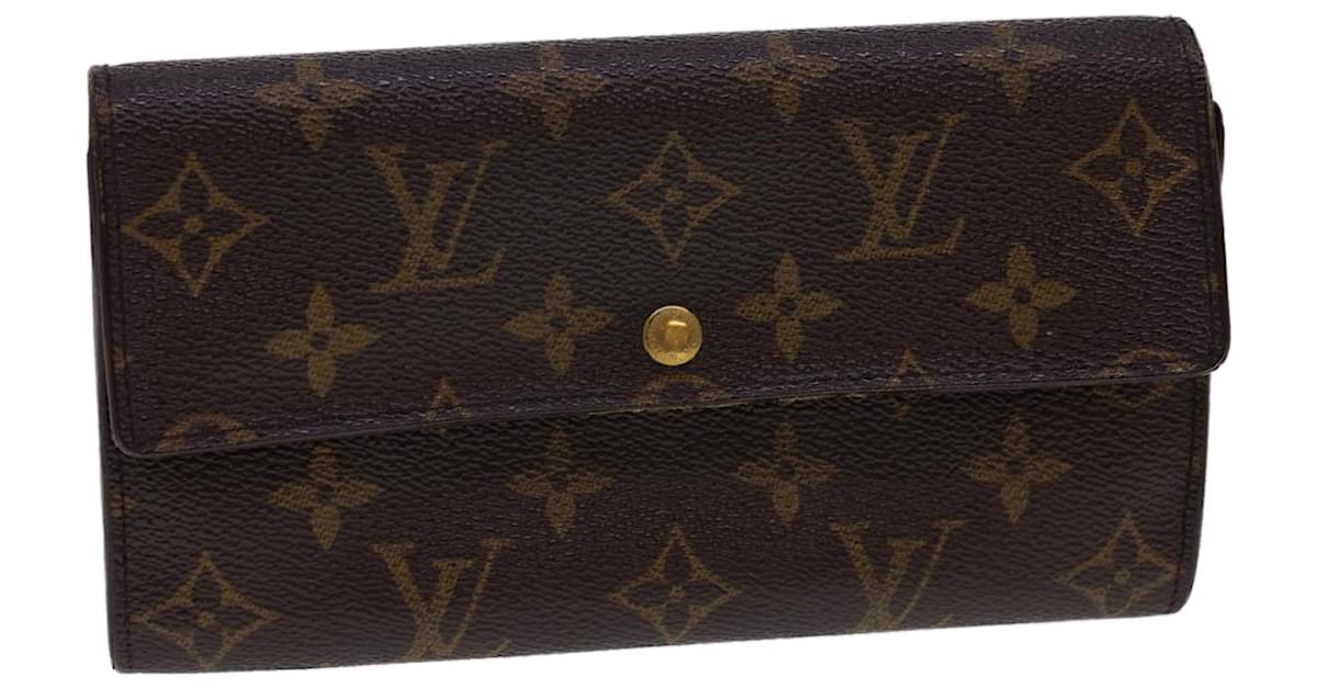 Louis Vuitton Pochette Porte Monnaie Credit Monogram Canvas M61725 Brown Wallet