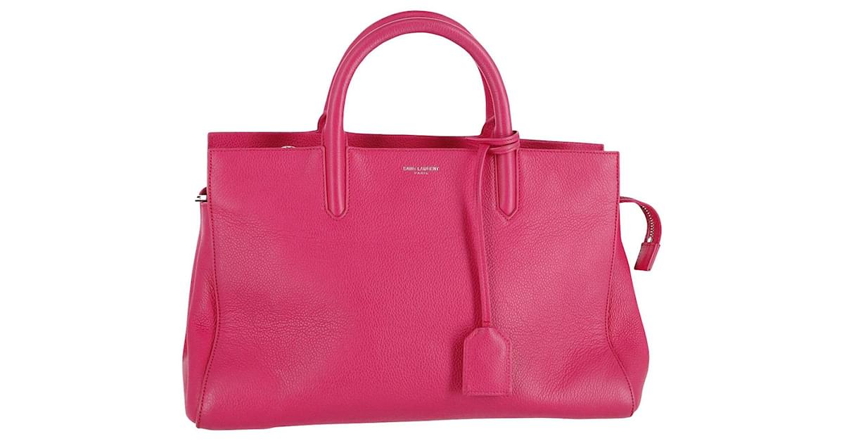 Saint Laurent Small Cabas Rive Gauche Tote Bag in Pink Leather ref.893580 -  Joli Closet