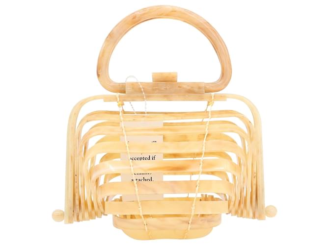 Cult Gaia Lilleth Handbag in Peach Acrylic Pink Resin