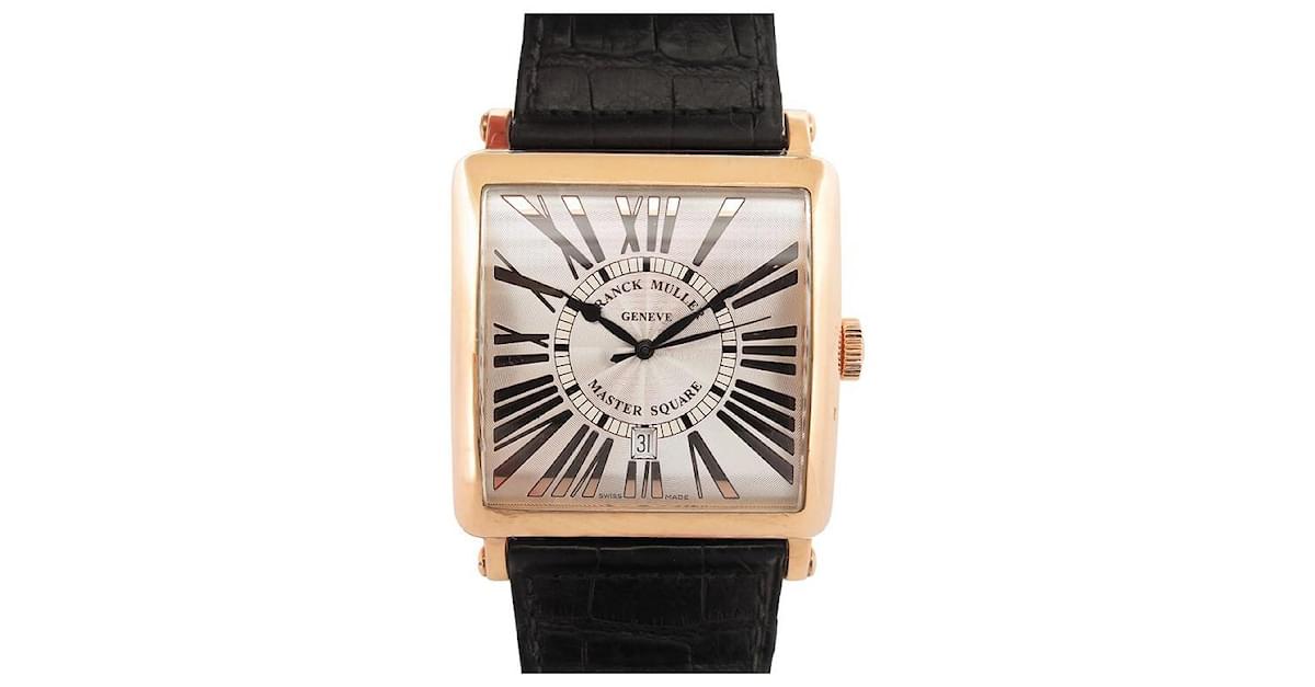 FRANCK MULLER MASTER SQUARE WATCH 6000k pink gold