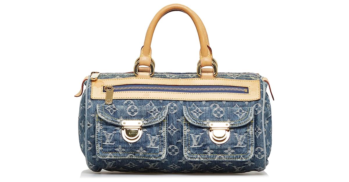 Louis Vuitton Blue Monogram Denim Neo Speedy Cloth ref.895484 - Joli Closet