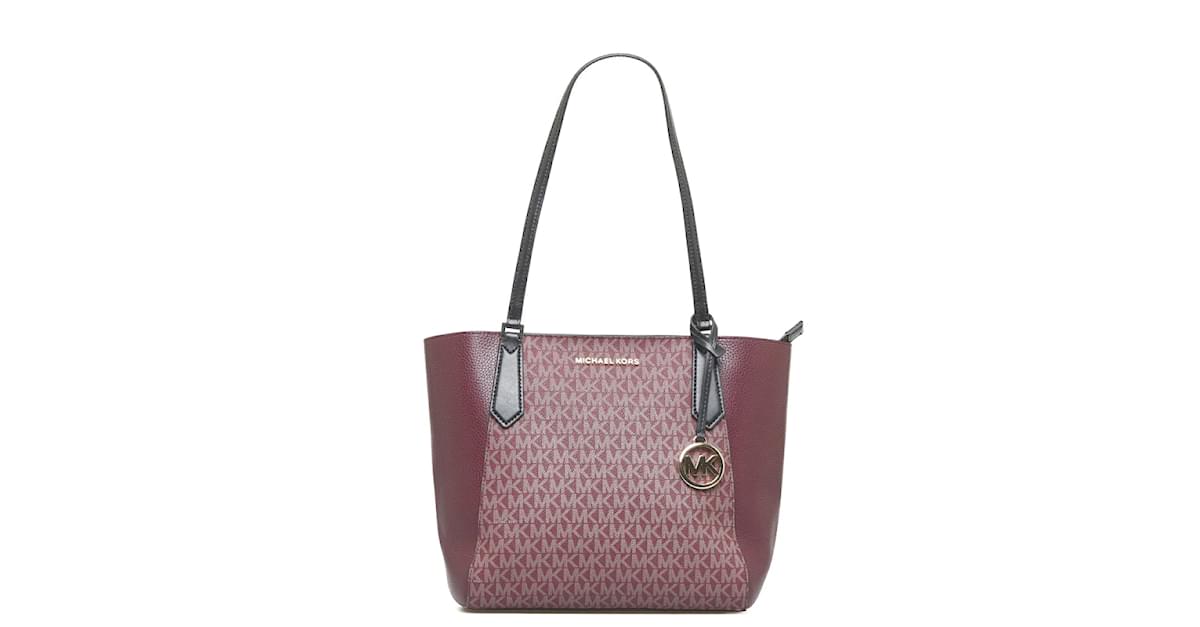 Michael Kors Canvas Kimberly Tote Bag Red Cloth ref.896497 - Joli