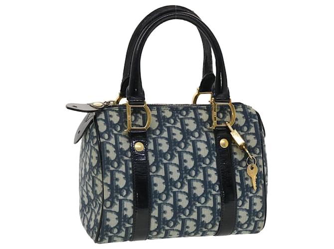 Christian Dior Trotter Canvas Mini Boston Bag PVC Leather