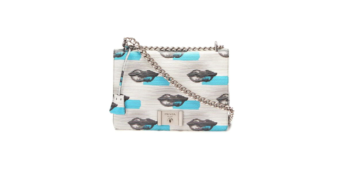 Prada eye discount print bag