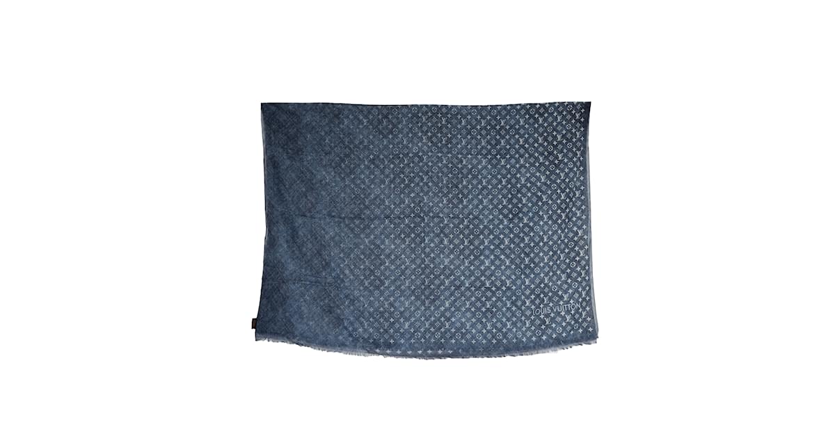 Louis Vuitton - Monogram Essential Stole - Cotton - Blue - Men - Luxury