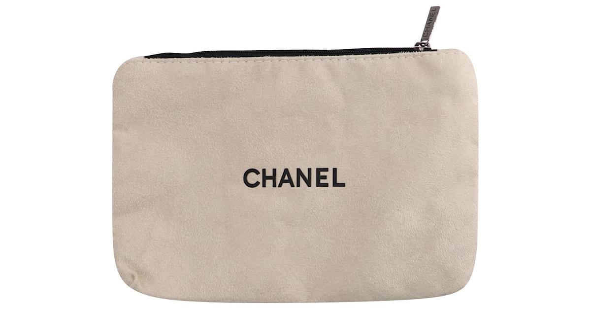 Chanel Suede store Makeup Pouch With Mirror