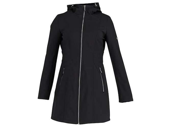 Michael Kors Kapuzenjacke mit Reißverschluss aus schwarzem