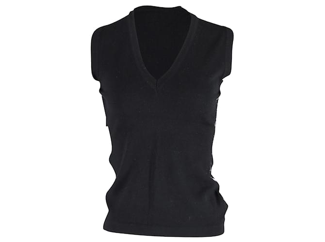 BurberryカーキVネックタンクトップ BurberryカーキVネックタンクトップ BurberryカーキVネック