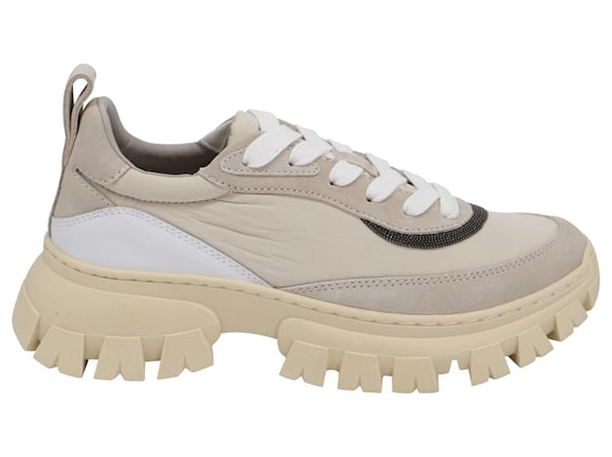 VIP【関税送料無料】希少 BRUNELLO CUCINELLI BEIGE SNEAKERS Brunello Cucinelli Beige Leather Sneakers | IsuiT