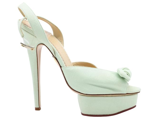 Mint Green Heels With Bow Charlotte Olympia Bow Platform Heels In
