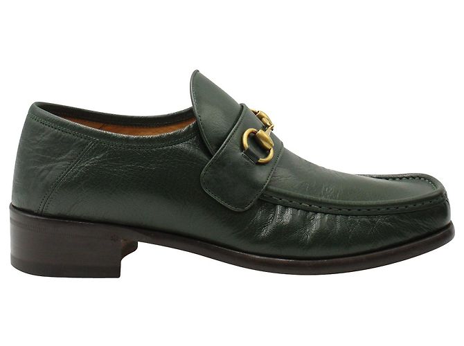 Gucci Horsebit Loafers in Dark Green Calf Leather Pony-style  display picture 2