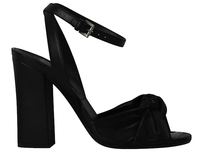 Michael Kors Gabrielle Runway Block Heel Sandals in Black Leather  ref.899851 - Joli Closet
