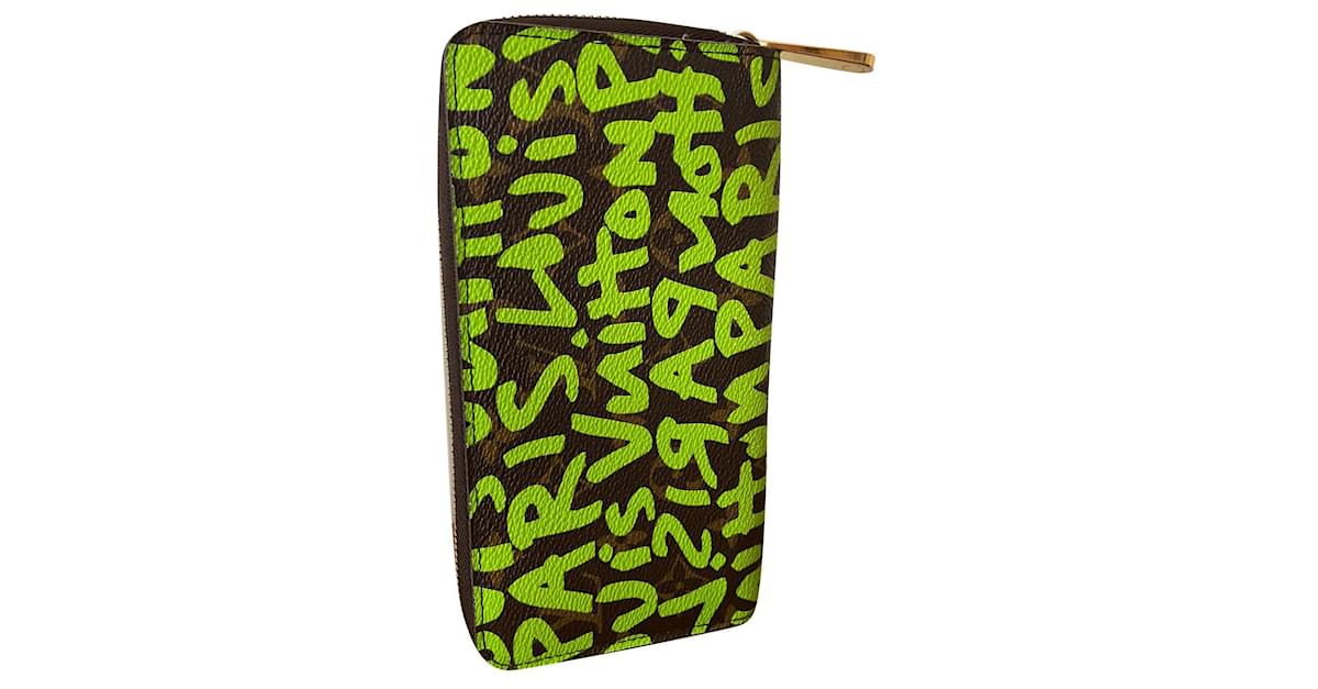 Louis Vuitton Neon Green Stephen Sprouse Graffiti Long Zippy Wallet Zip  Around863325