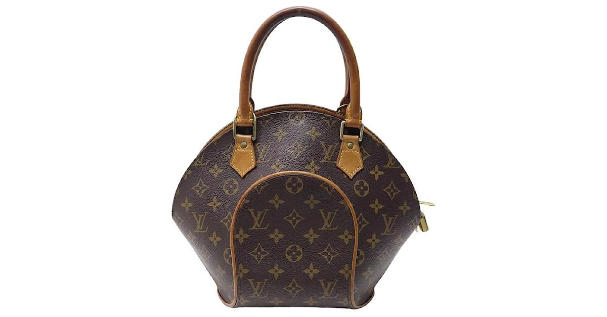 VINTAGE LOUIS VUITTON ELLIPSE SHOULDER GM CANVAS MONOGRAM HAND BAG Brown  Cloth ref.902096 - Joli Closet