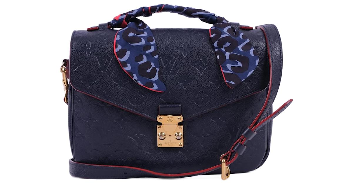 Metis LOUIS VUITTON Handbags T. Leather Navy blue ref.903199 - Joli Closet
