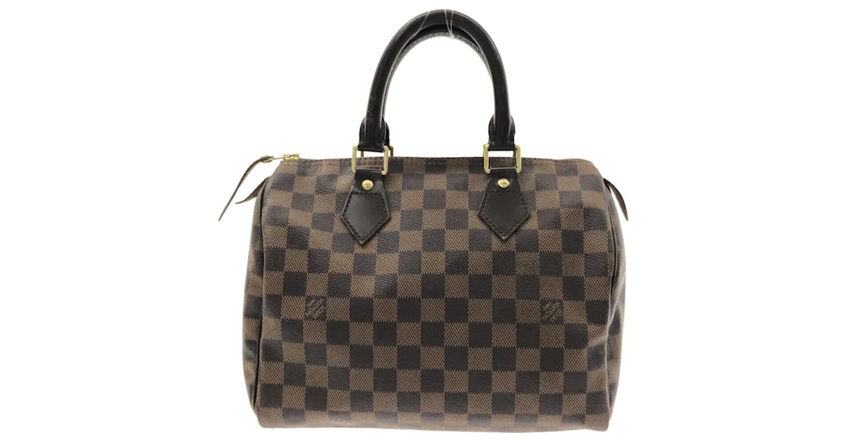 LOUIS VUITTON Damier Ebene Speedy Bandouliere 35 Hand Bag N41366 LV Auth  40583