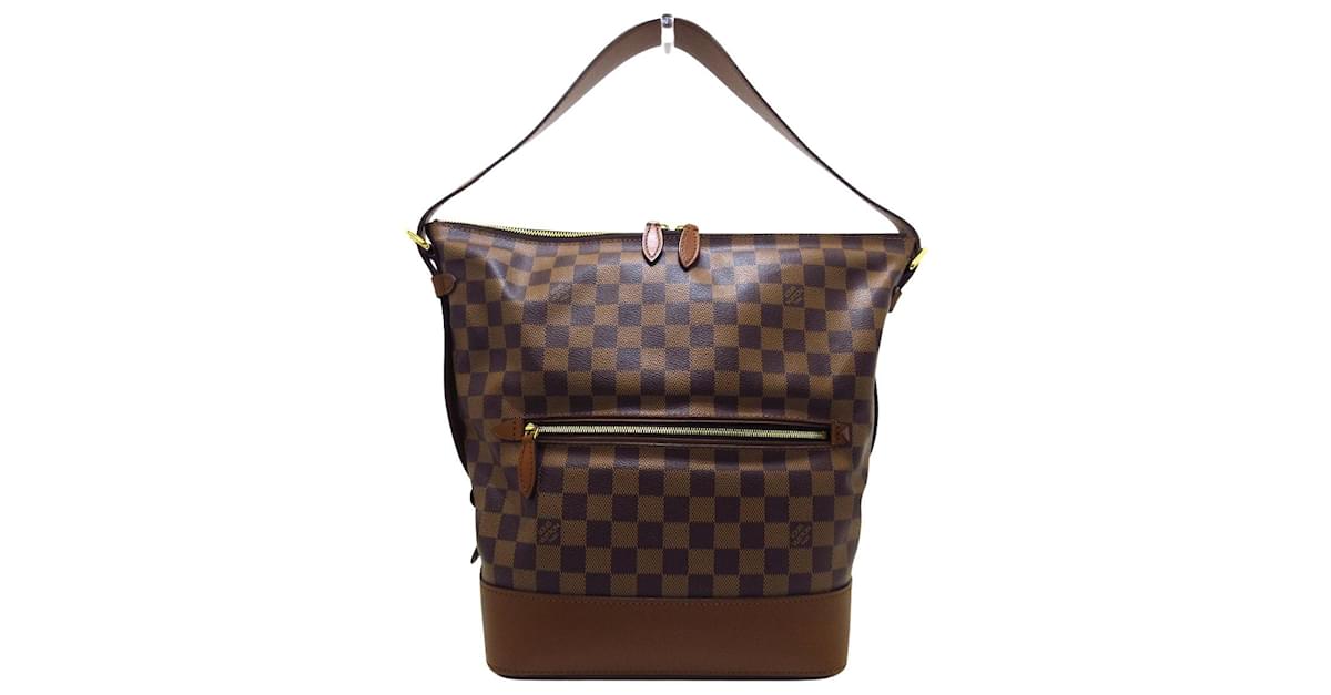 Diane cloth handbag Louis Vuitton Brown in Cloth - 38439297