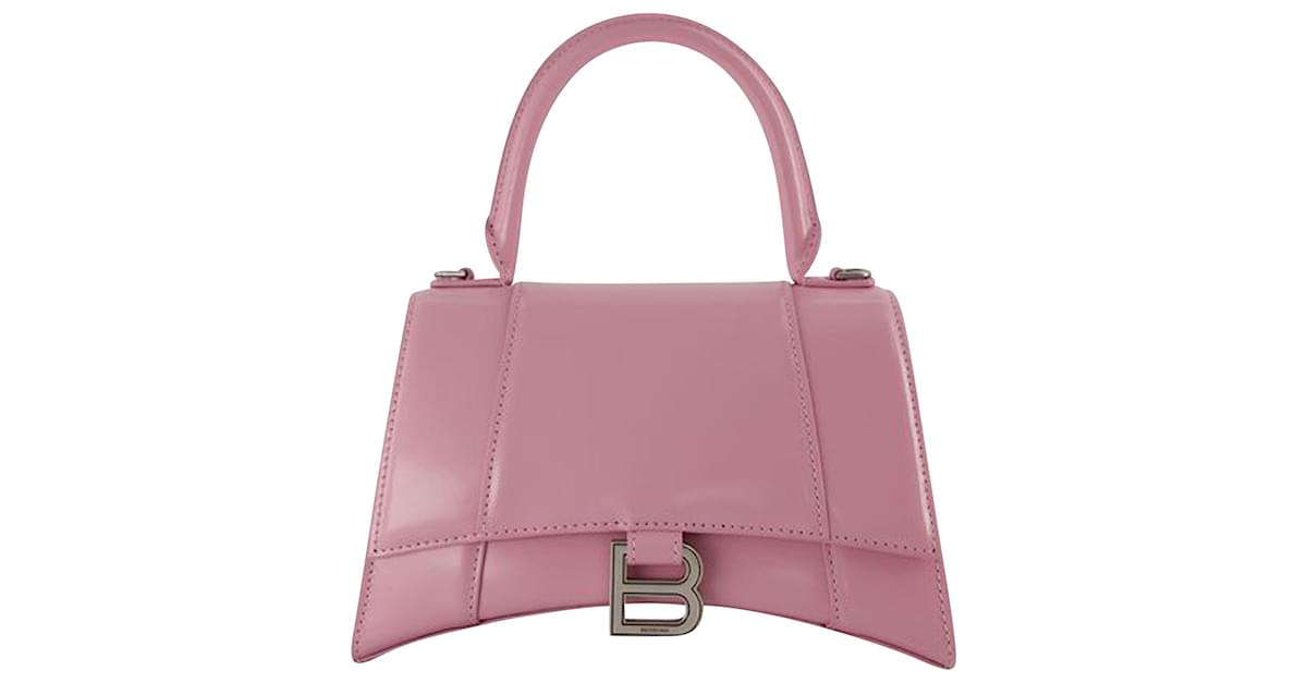 Hourglass S Bag - Balenciaga - Leather - Powder Pink