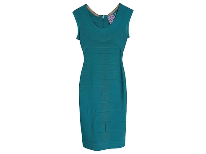 slim fit dress slacks Shop Herve Leger's Mya Knit Bandage Maxi Dress in Green
