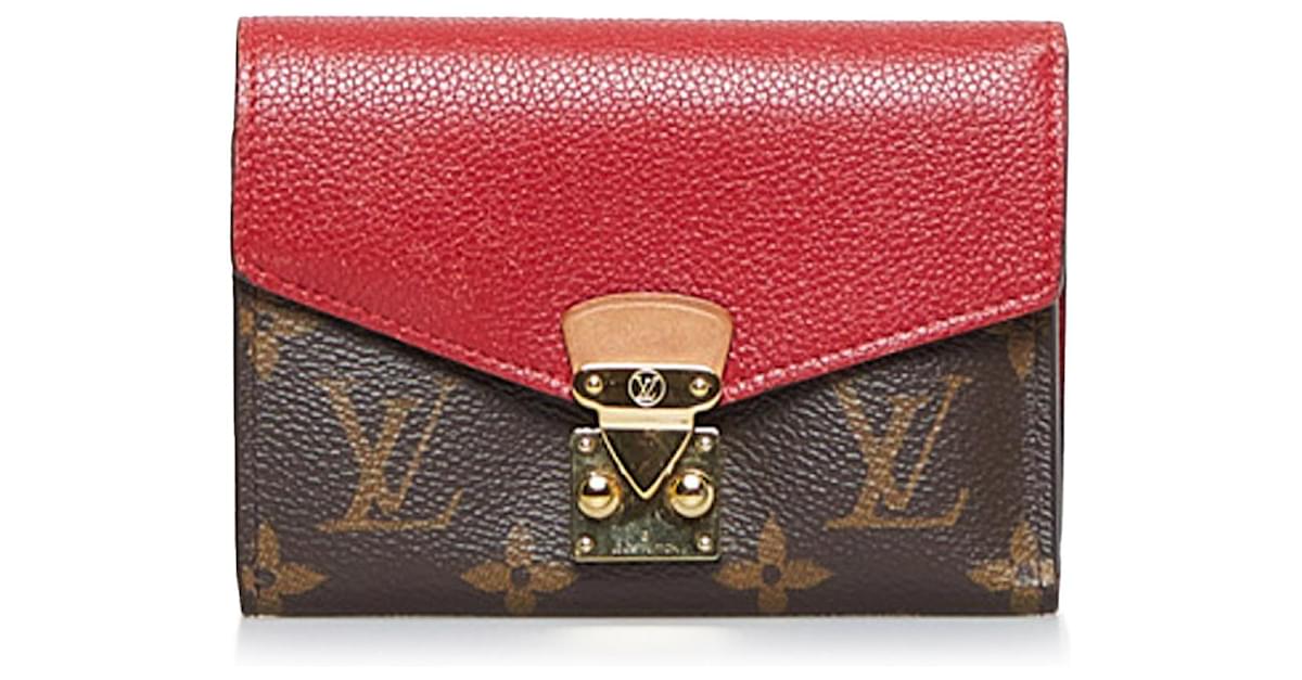 Louis Vuitton Brown/Red Monogram Pallas Wallet Louis Vuitton