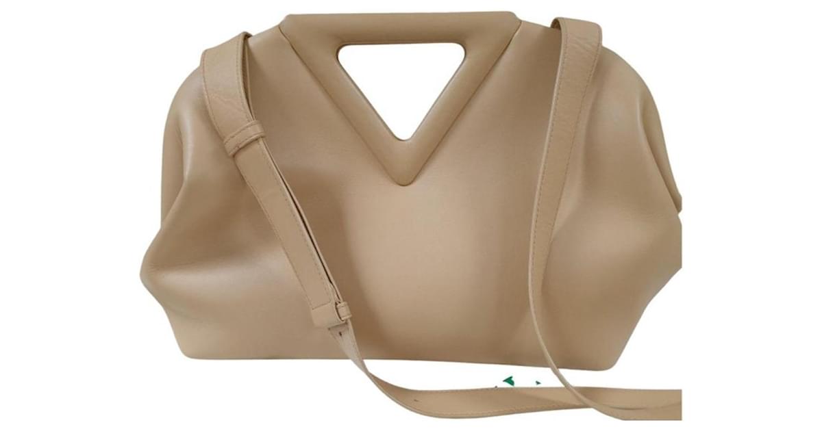 Bottega Veneta Point Intrecciato Woven Leather Triangle Handle Crossbody Bag