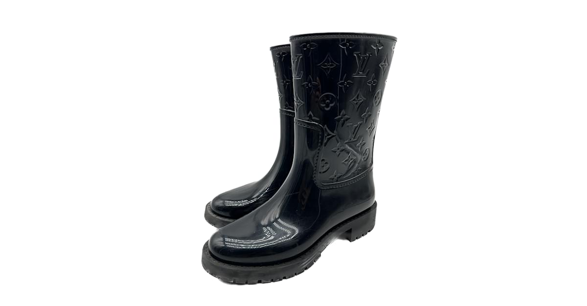Boots Louis Vuitton Black size 36 EU in Rubber - 28834549