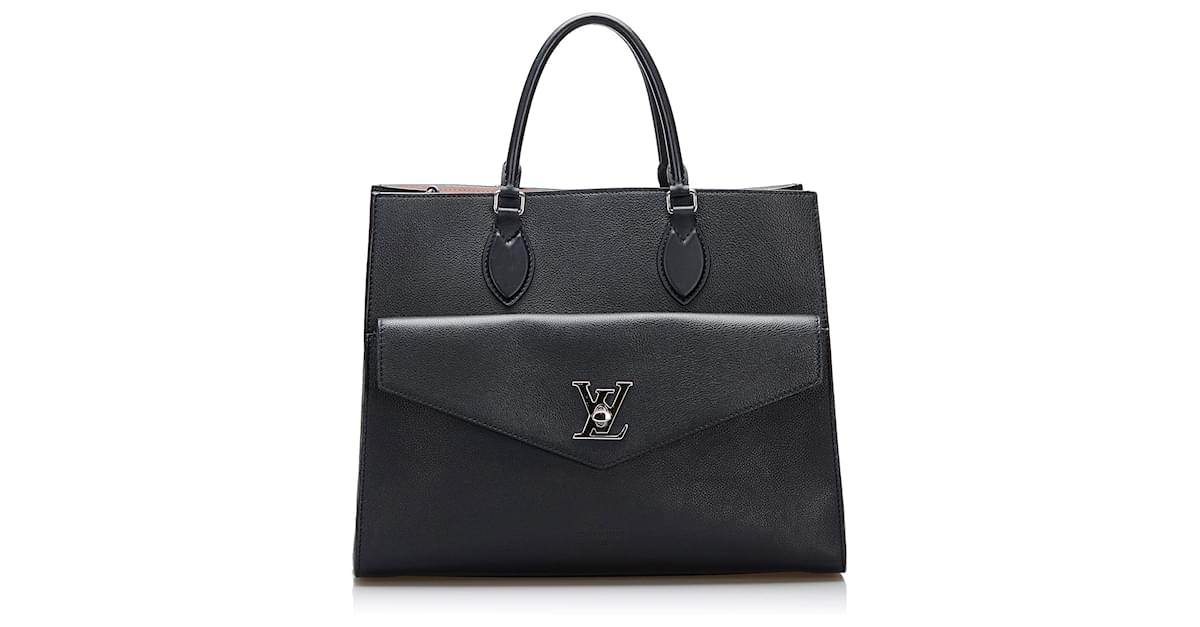 Louis Vuitton Black Lockme Bucket Leather Pony-style calfskin ref