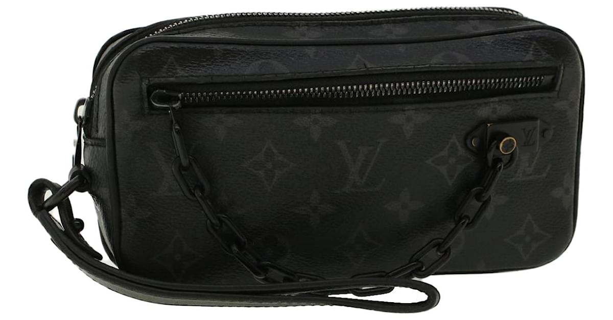 Louis Vuitton Pochette Volga Clutch Bag Black