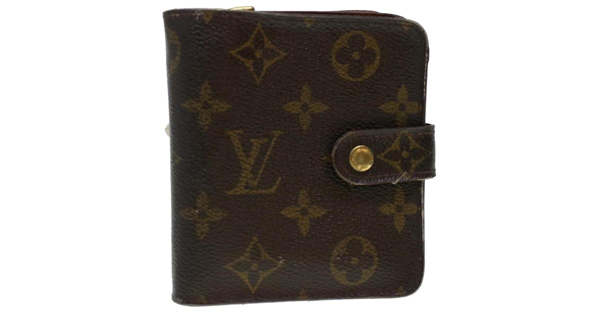 LOUIS VUITTON Monogram Compact zip Wallet M61667 LV Auth 31500 Cloth  ref.660542 - Joli Closet