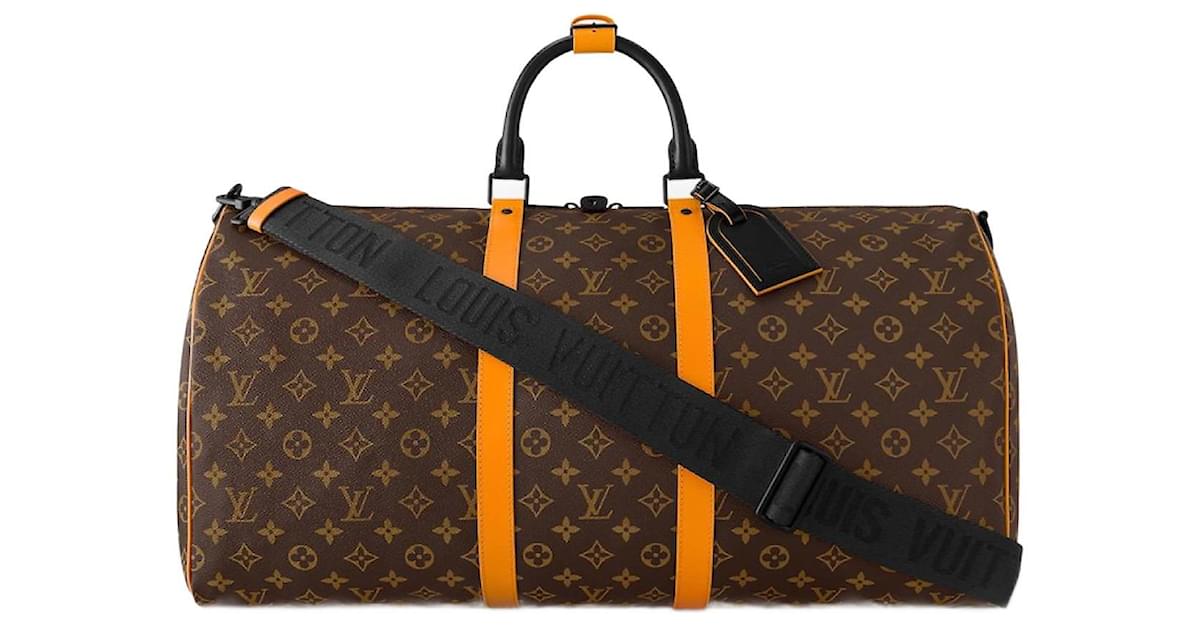 Louis Vuitton LV Keepall Macassar 55 Brown Cloth ref.915552 - Joli Closet