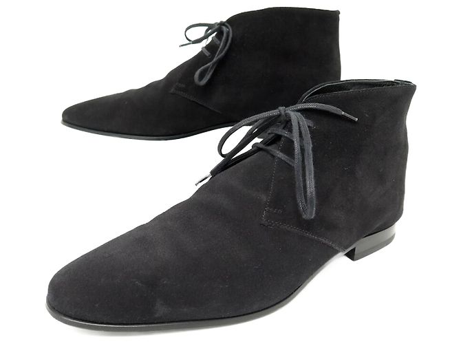 Saint Laurent SAINT-LAURENT SHOES 379450 41 BLACK SUEDE  display picture 3