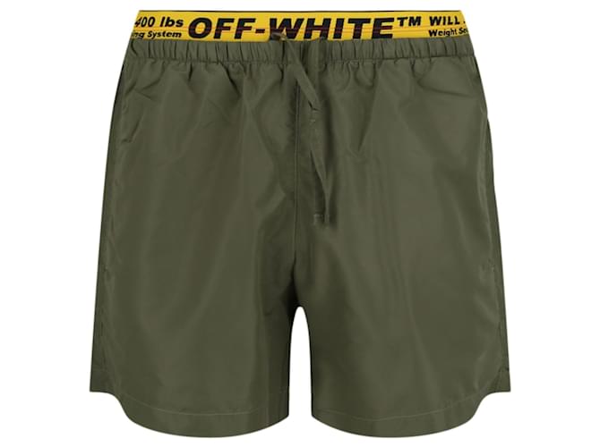 Off White Off-White Classic Indus Swim Trunks Green Polyamide