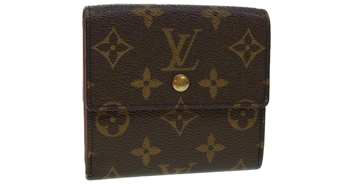 Auth Louis Vuitton Monogram M61652 Porte Monnaie Billet Carte