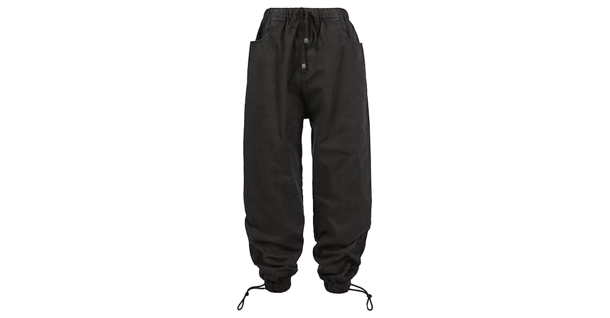 Gucci Washed Cotton Jogging Pants Black ref.962501 - Joli Closet