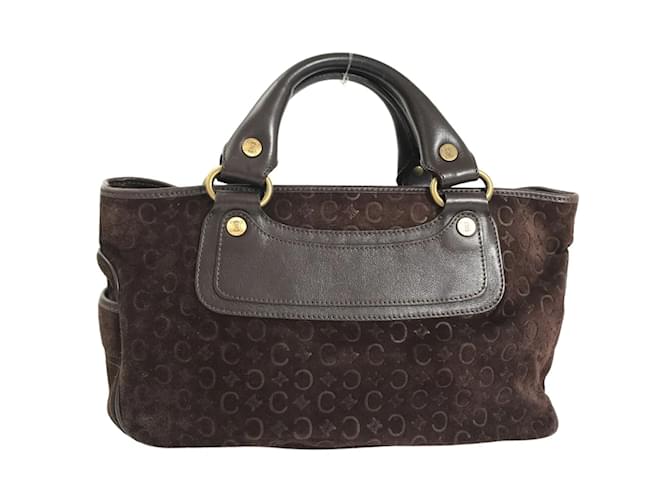Céline Macadam Suede Boogie Bag CE00/23 Brown ref.916917