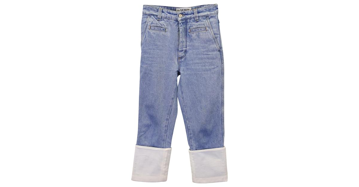 Loewe Fisherman Jeans in Blue Cotton Light blue ref.917605 Joli Closet